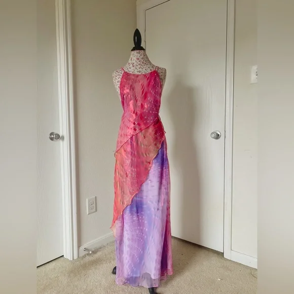 strapless open back dress Designer Short Printed Dress | Multicolored Dress main image 1